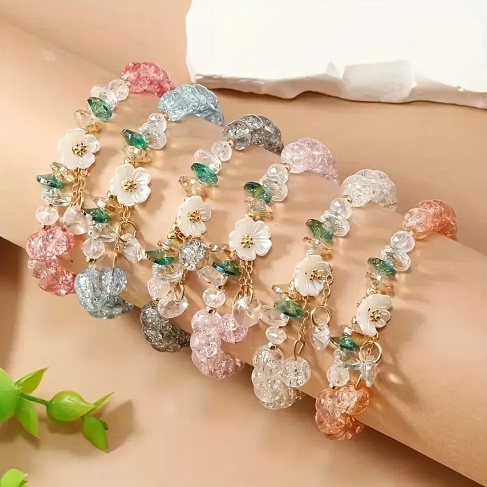 Bracelet de Perles en Fleur de Sakura