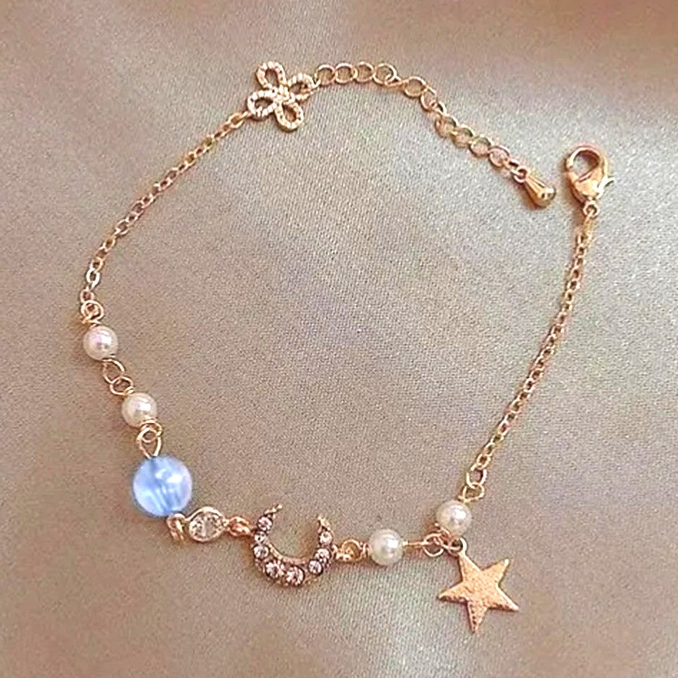 Bracelet Croissant de Lune Scintillant