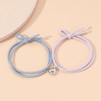 Bracelet de Couple à Cœur Aimanté