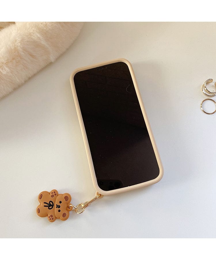 Coque de Téléphone en Silicone Marron Ours 3D