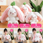 Peluche de Lapin Blanc Caché dans Carotte Orange