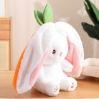 Peluche de Lapin Blanc Caché dans Carotte Orange