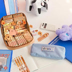 Trousse de Papeterie Capybara et Grand Set Beige