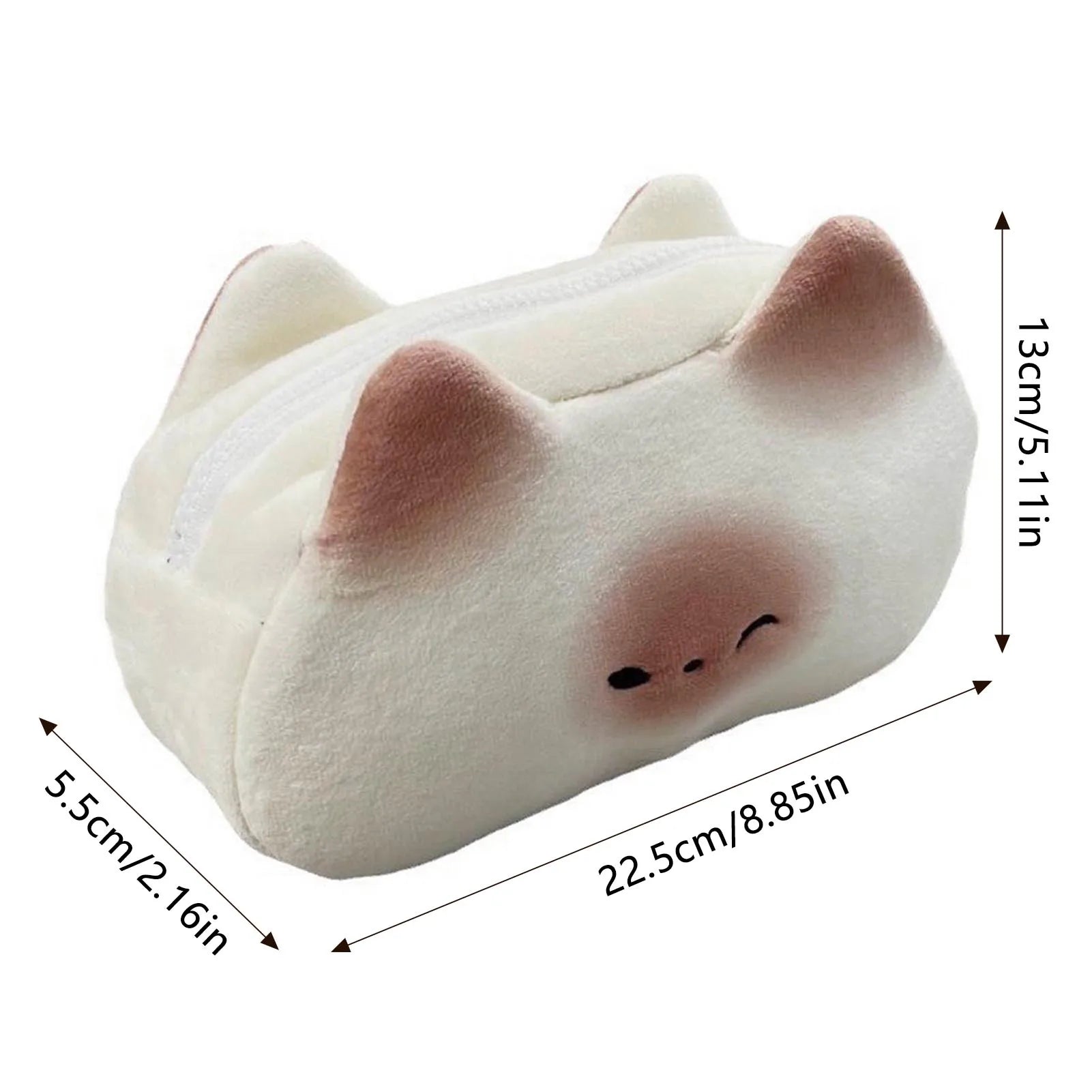 Trousse en Peluche Chat Toast Kawaii