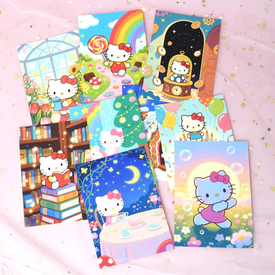 Carte Postale Hello Kitty Vintage