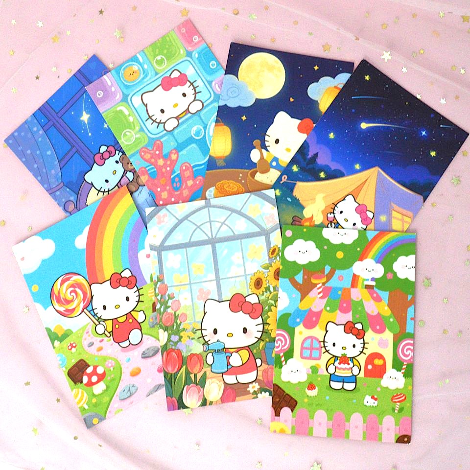 Carte Postale Hello Kitty Vintage
