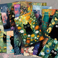 Carte Postale Chat Noir Vintage