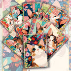 Carte Postale aux Chats en Fleurs