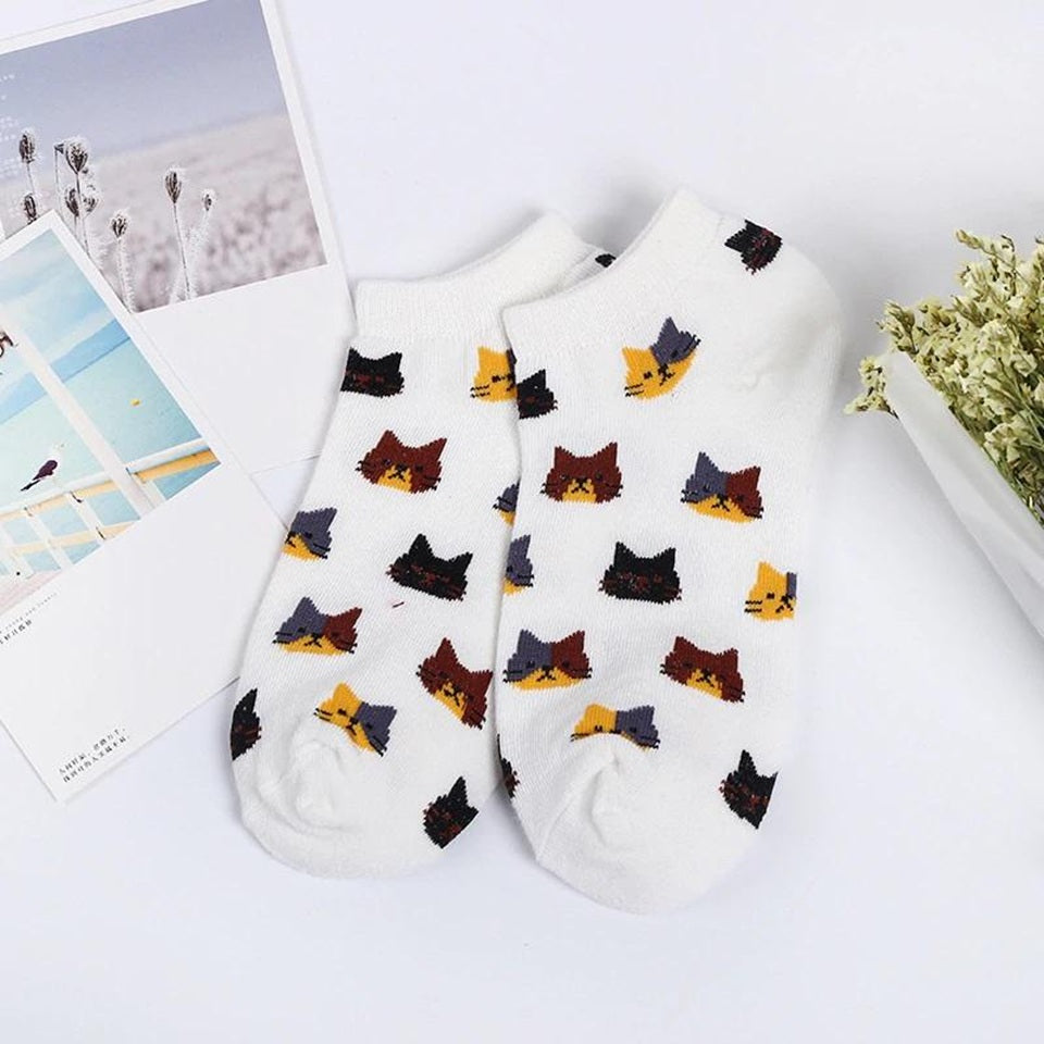 Chaussettes avec Motif Chat