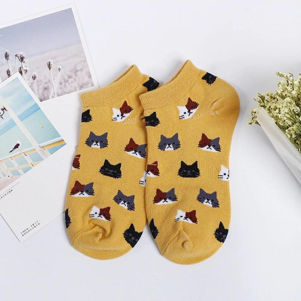 Chaussettes avec Motif Chat