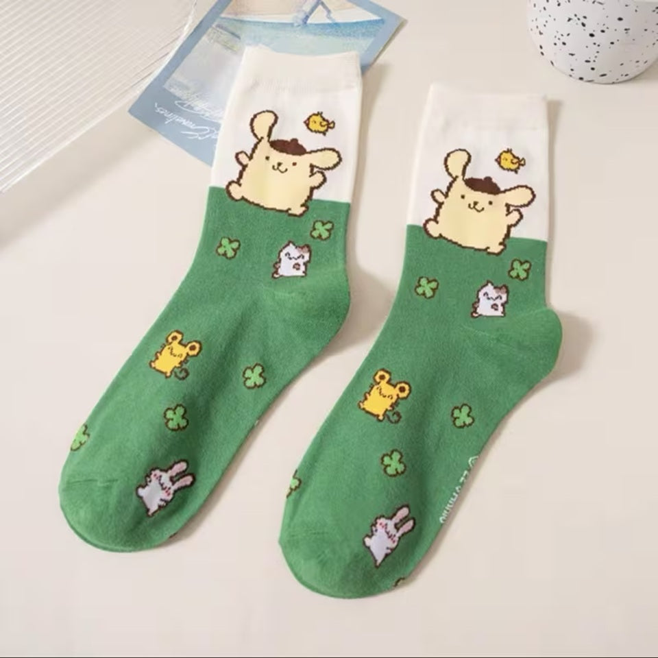 Chaussettes Cartoon Kawaii Sanrio Multicolores