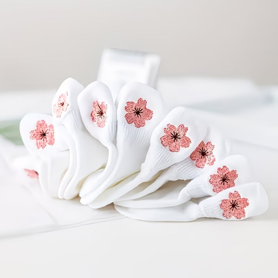 Socquettes Blanches à Broderie Fleur Rose Pâle