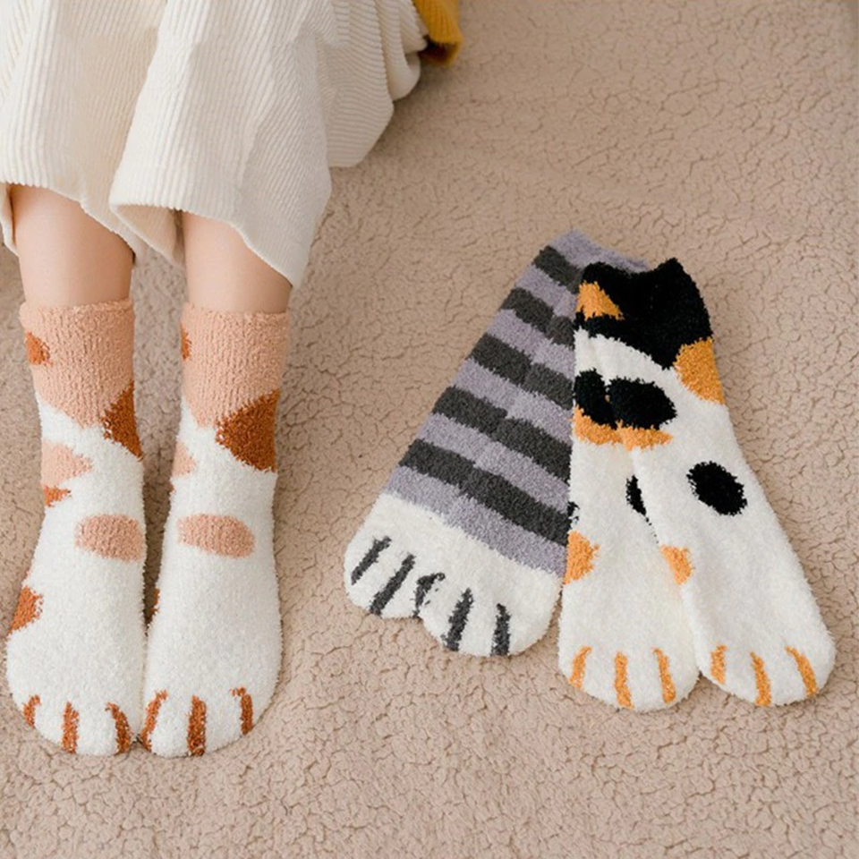 Chaussettes Pilou Motif Chat