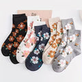Chaussettes à Motif Fleur d'Hibiscus