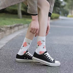 Chaussettes à Motif Fleur d'Hibiscus