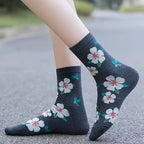 Chaussettes à Motif Fleur d'Hibiscus