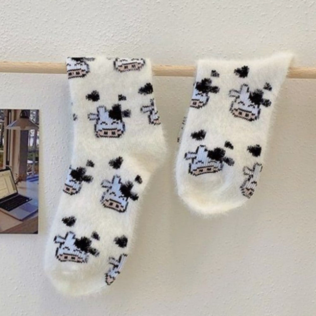 Chaussettes Pilou à Motif Vache