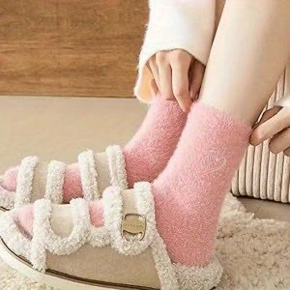 Chaussettes Pilou à petit Cœur Rose