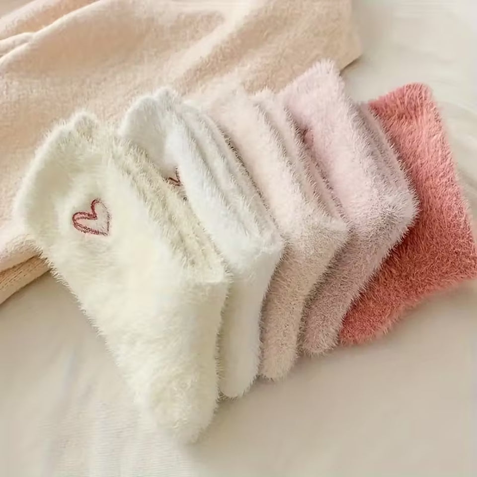 Chaussettes Pilou à petit Cœur Rose