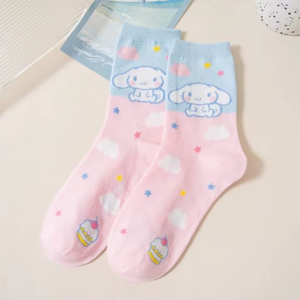 Chaussettes Cartoon Kawaii Sanrio Multicolores