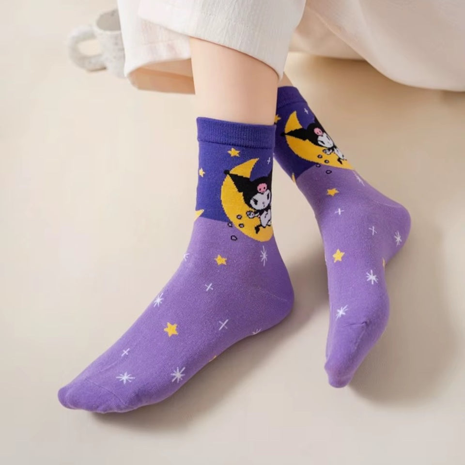 Chaussettes Cartoon Kawaii Sanrio Multicolores