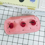 Trousse Gâteau en Peluche Rose Pâle et Cerises