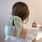 Chouchou Foulard fleuri aux Perles