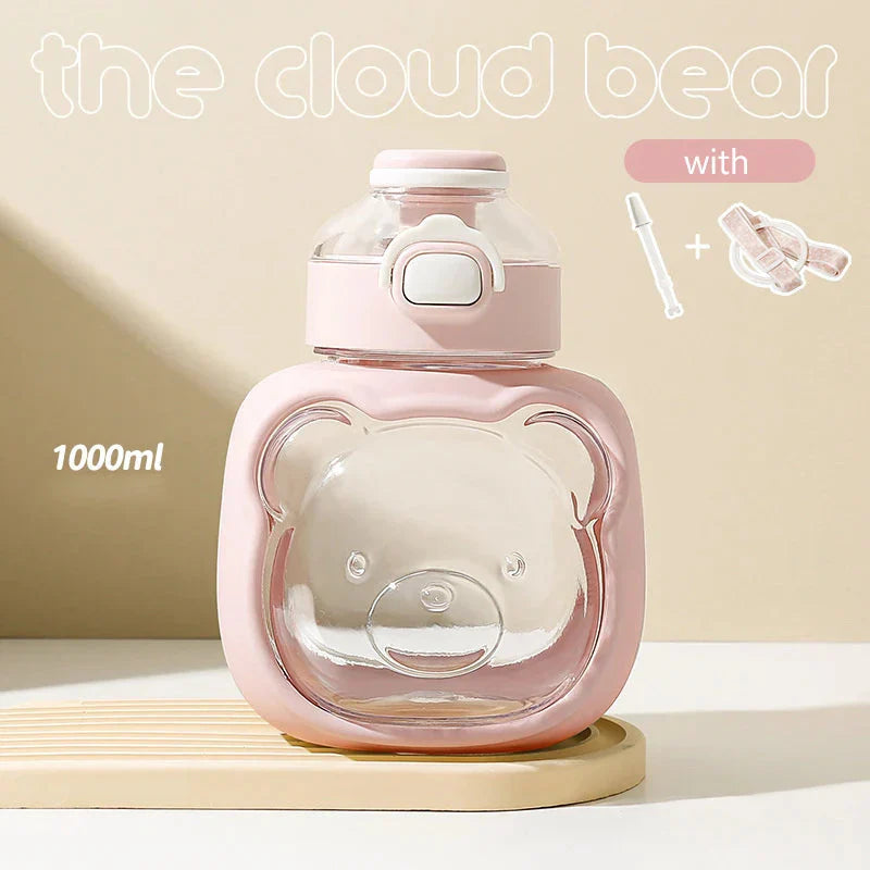 Gourde en Plastique 1 l Ours Kawaii - Câlin Kawaii