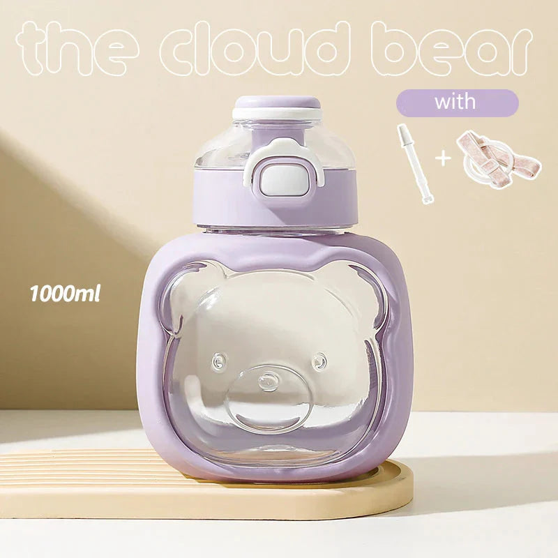Gourde en Plastique 1 l Ours Kawaii - Câlin Kawaii