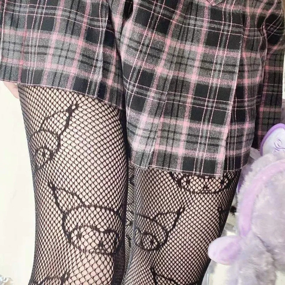 Collants en Résille Motif Kuromi