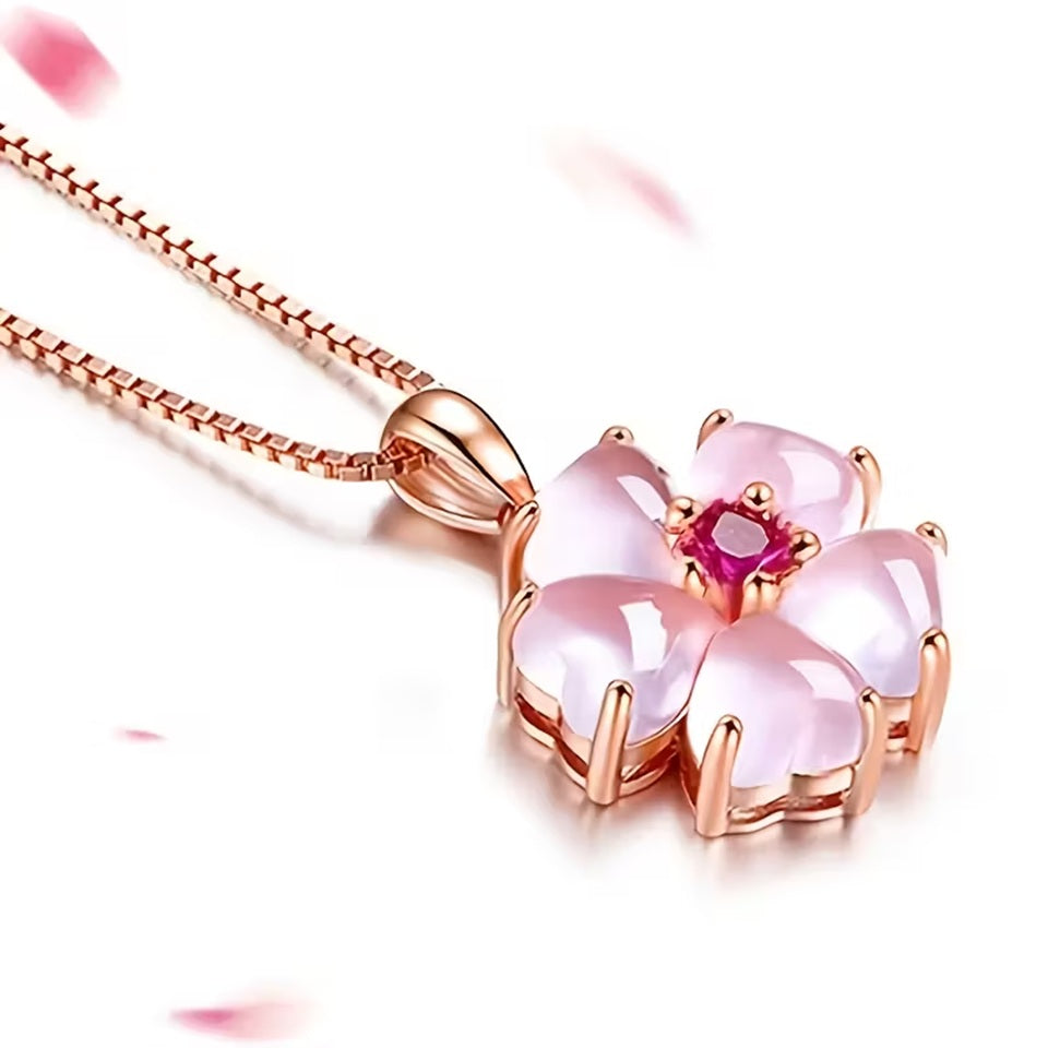 Collier en Or Rose Sakura