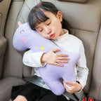 Coussin en Peluche Licorne Mauve à Étoiles