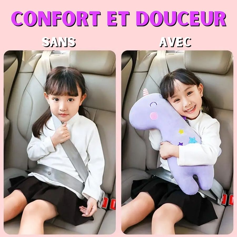 Coussin en Peluche Licorne Mauve à Étoiles