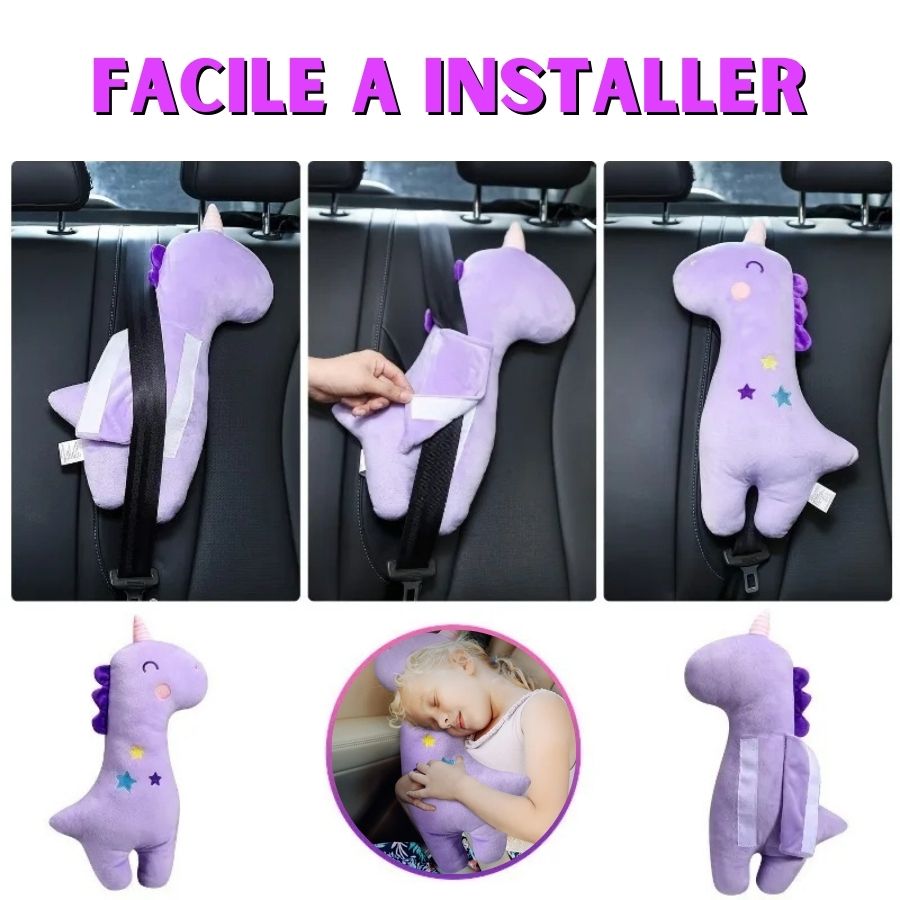 Coussin en Peluche Licorne Mauve à Étoiles