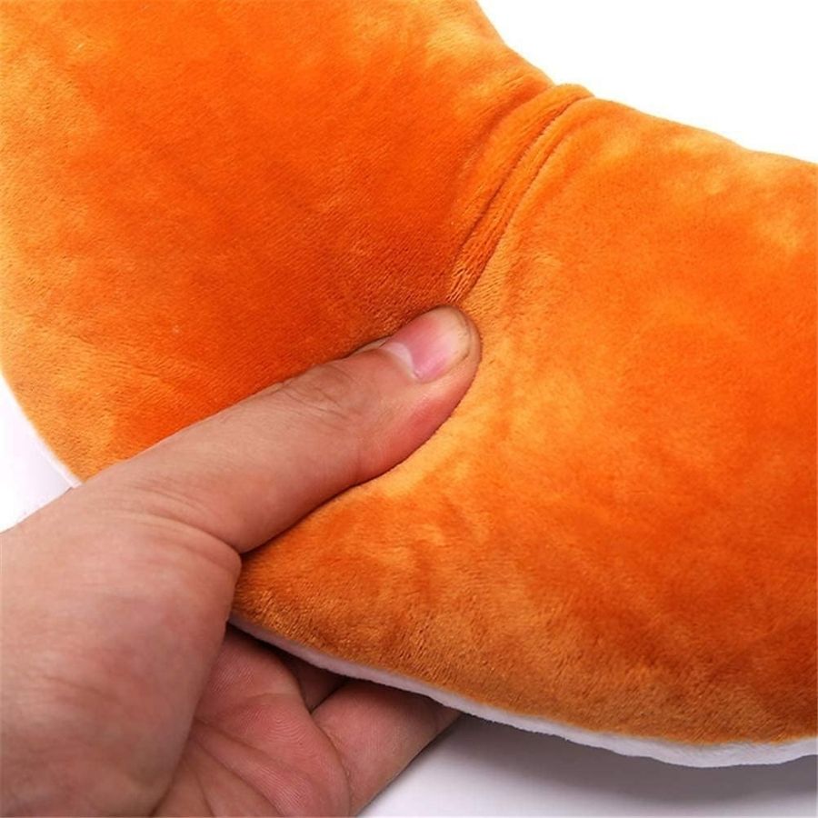 Coussin de Voyage en Peluche Renard Orange avec Masque