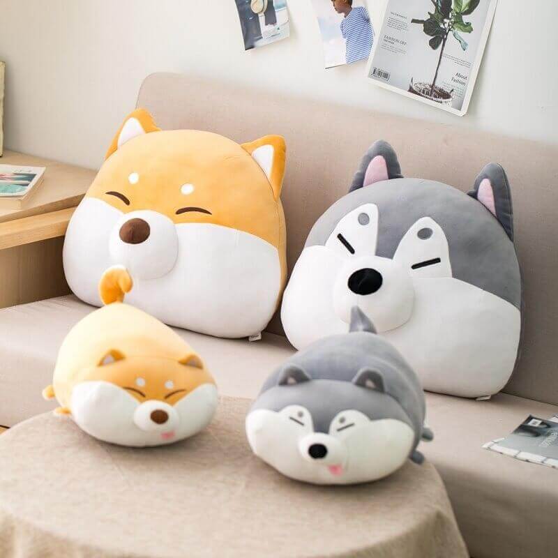 Coussin en Peluche Shiba Inu