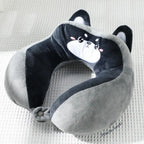 Coussin de Voyage en Peluche Pingouin Bleu Marine