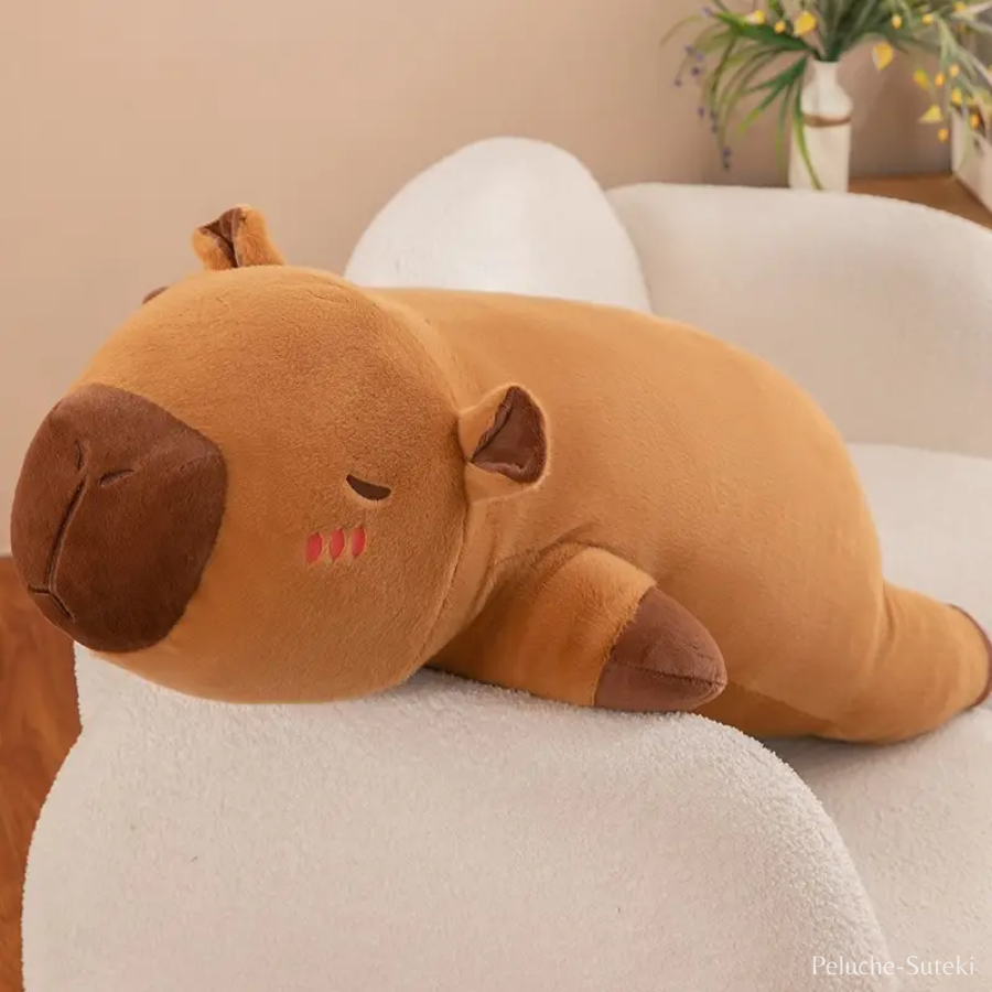 Peluche Capybara Douce Marron Clair