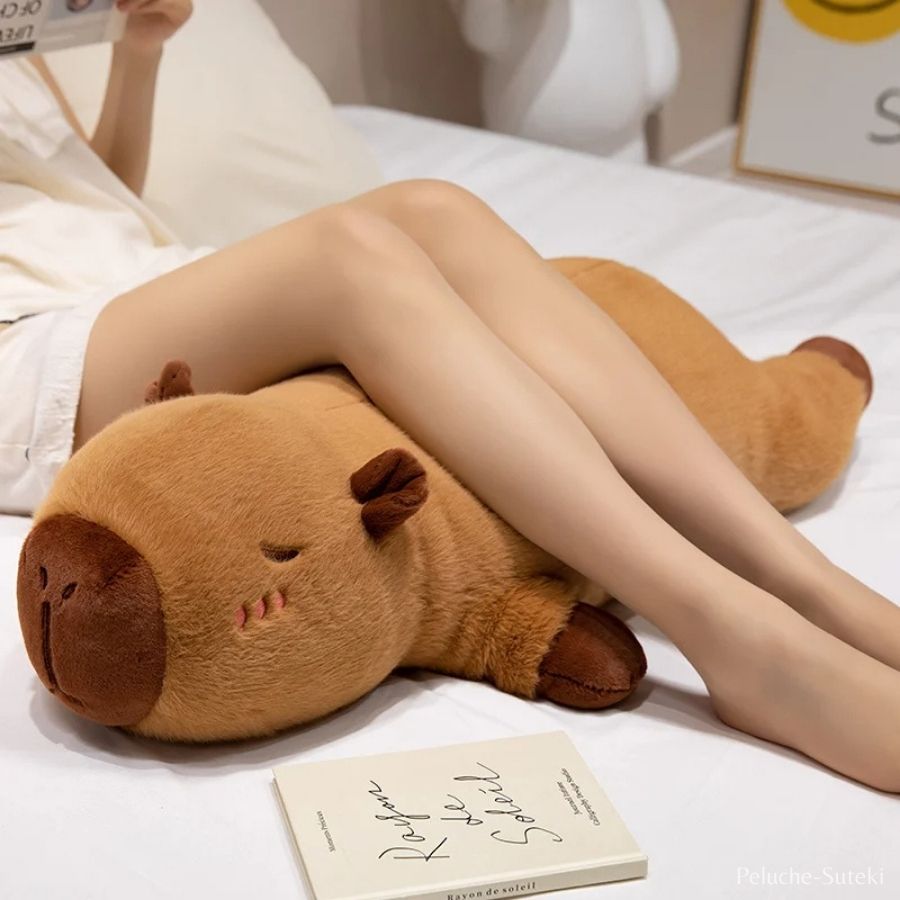 Peluche Capybara Douce Marron Clair