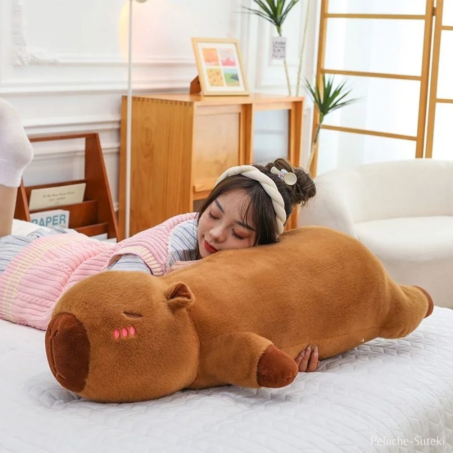 Peluche Capybara Douce Marron Clair