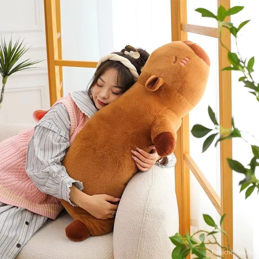 Peluche Capybara Douce Marron Clair