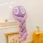 Peluche Monstre Moelleuse Violet Lavande aux Yeux en Cœur