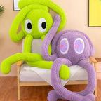 Peluche Monstre Moelleuse Violet Lavande aux Yeux en Cœur