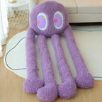 Peluche Monstre Moelleuse Violet Lavande aux Yeux en Cœur