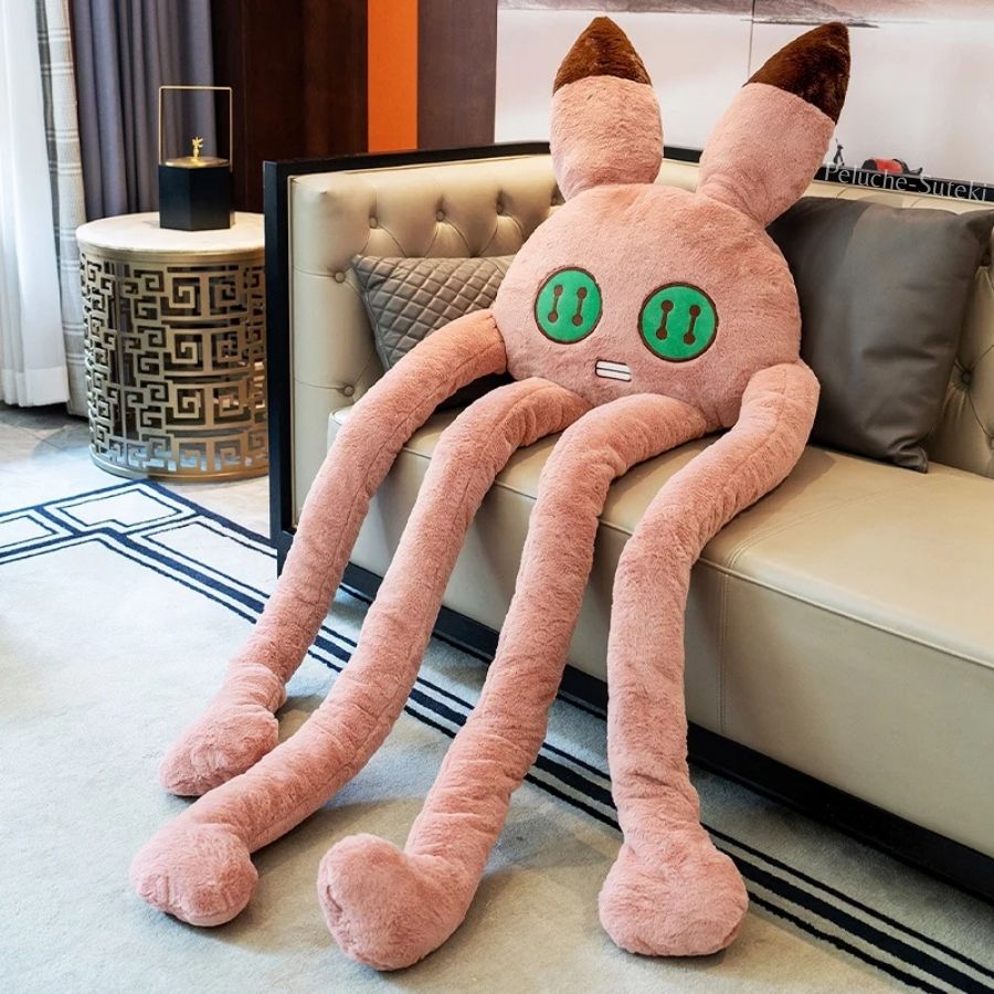 Peluche Créature Rose Poudré à Longues Pattes
