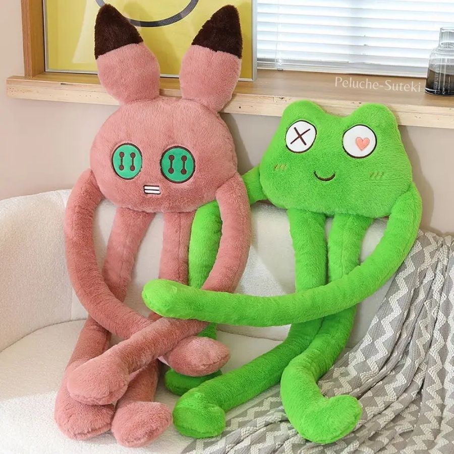 Peluche Créature Rose Poudré à Longues Pattes