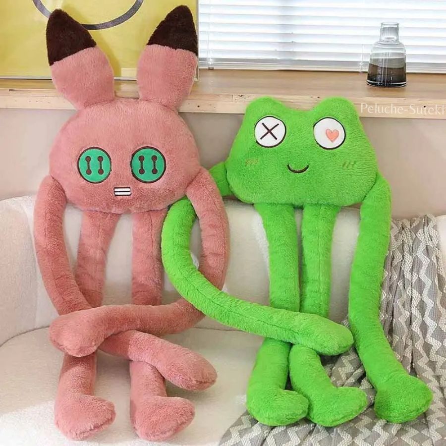 Peluche Créature Rose Poudré à Longues Pattes