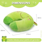 Oreiller de Cou en Peluche Grenouille Verte