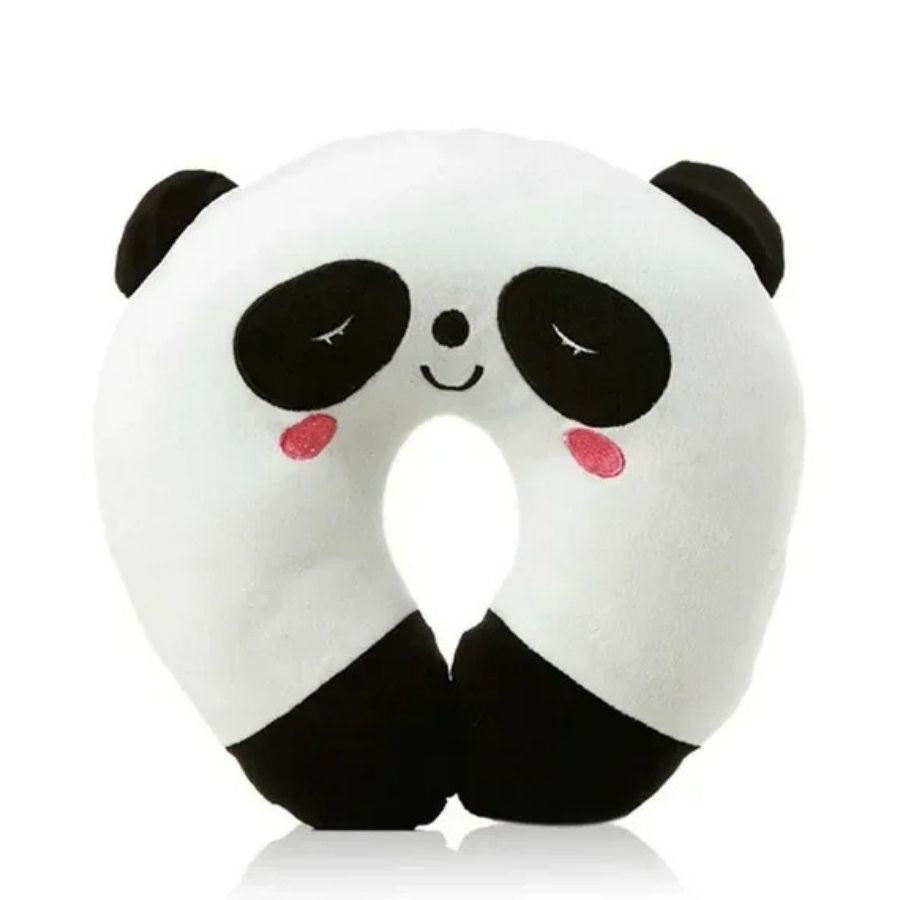 Coussin de Nuque en Peluche Panda Souriant