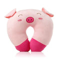 Coussin de Voyage Cochon Rose en Peluche